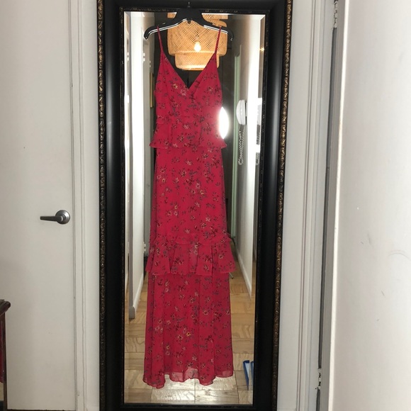 Pink floral dress with layers from Lulus - Picture 1 of 4